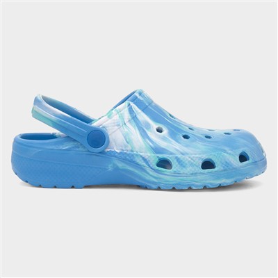 Whitby Kids Blue Multi Marble EVA Clog
