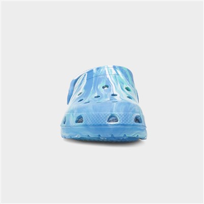 Kids Blue Multi Marble EVA Clog