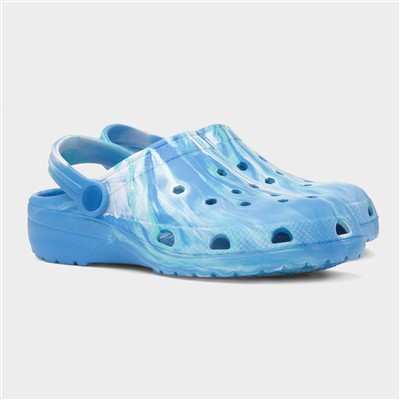 Kids Blue Multi Marble EVA Clog
