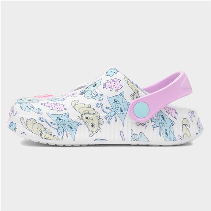 Kids White Slip On EVA Clog