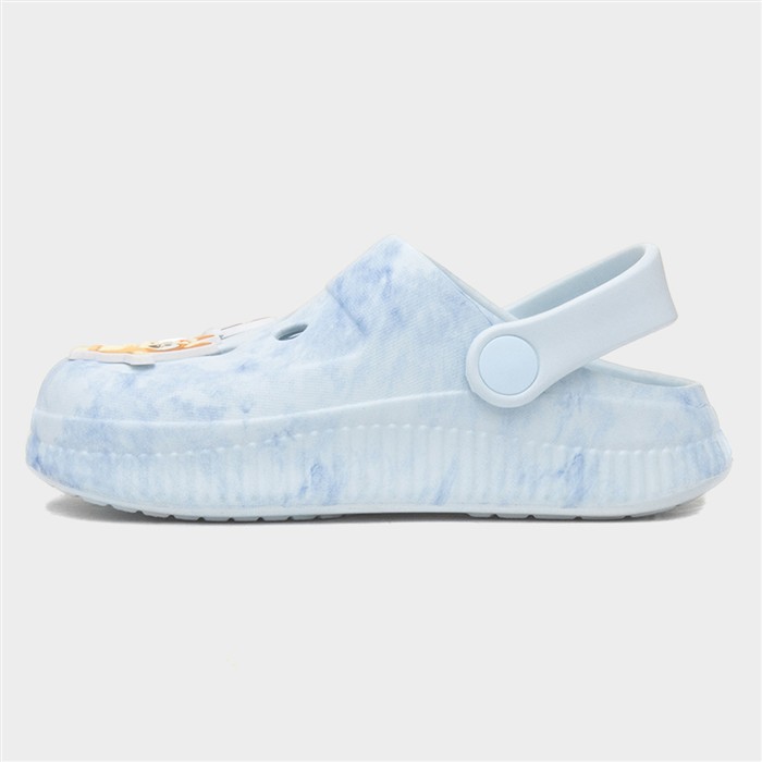 Kids Blue Tie Dye Slip On Character EVA Clog