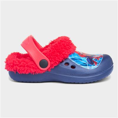 Kids Navy Warm Lined Clog