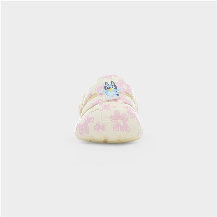Ferg Kids Cream & Pink Floral EVA Clog