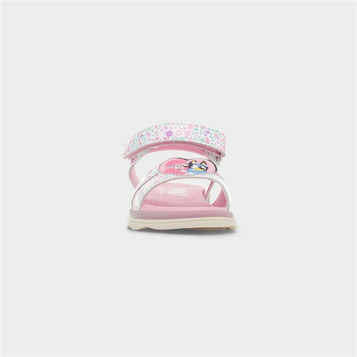 Kids Pink Easy Fasten Floral Light Up Sandal