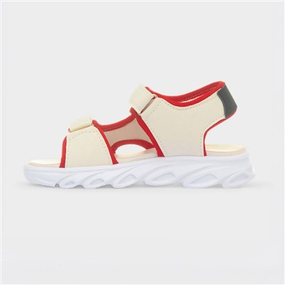 Girls Beige Easy Fasten Sandal