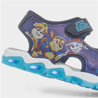 Kids Blue Easy Fasten Light Up Sandal