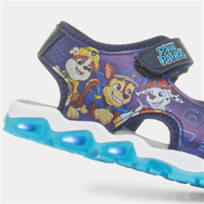 Kids Blue Easy Fasten Light Up Sandal