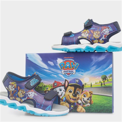 Kids Blue Easy Fasten Light Up Sandal