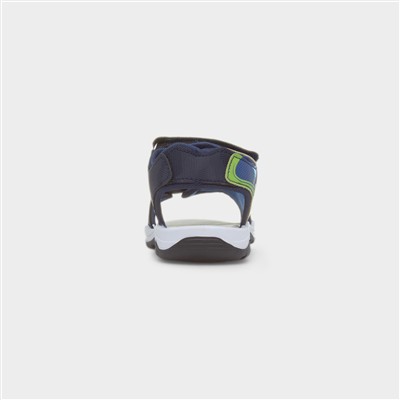 Kids Navy Easy Fasten Sandal