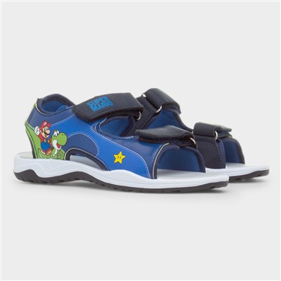 Kids Navy Easy Fasten Sandal