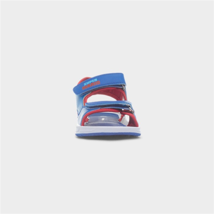 Kids Blue Easy Fasten Light Up Sandal