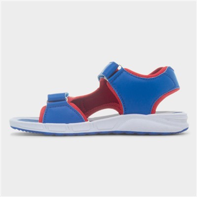 Kids Blue Easy Fasten Light Up Sandal