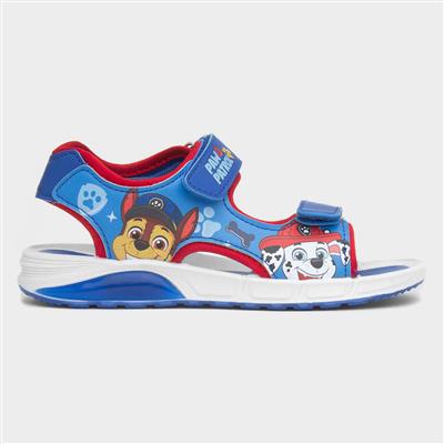 Kids Blue Easy Fasten Light Up Sandal