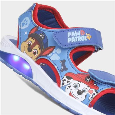 Kids Blue Easy Fasten Light Up Sandal