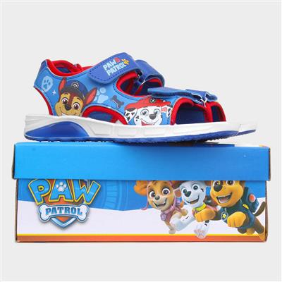 Kids Blue Easy Fasten Light Up Sandal