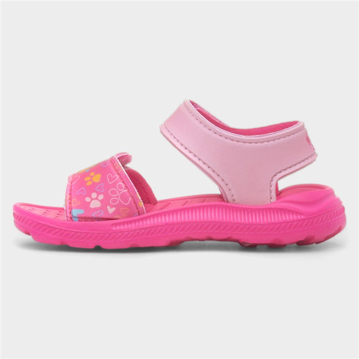 Kids Fuchsia Easy Fasten EVA Sandal