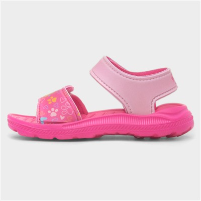 Kids Fuchsia Easy Fasten EVA Sandal