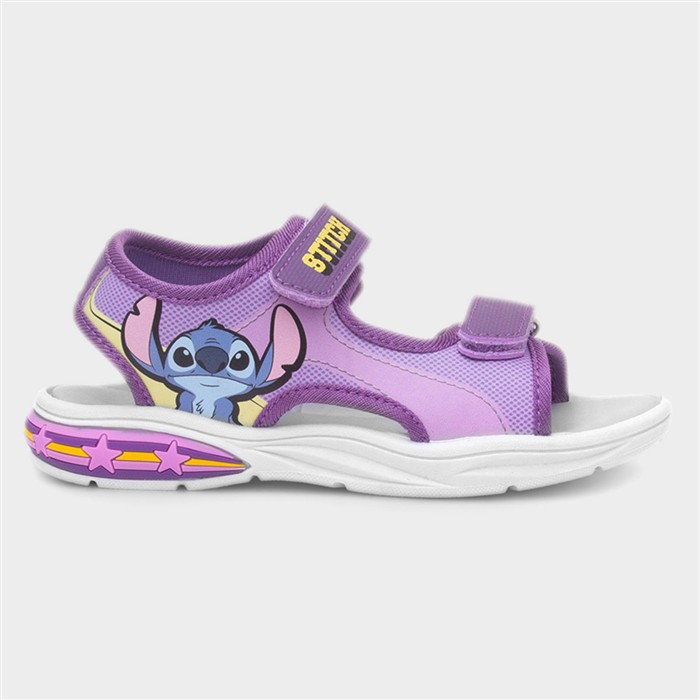 Disney Stitch Girls Purple Kids Light Up Sandal Size 26