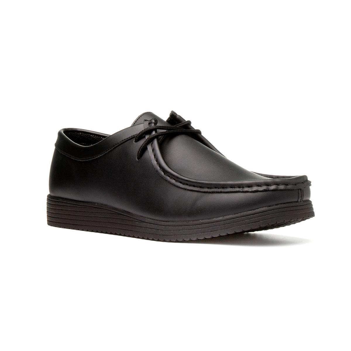 black leather lace up shoes for school