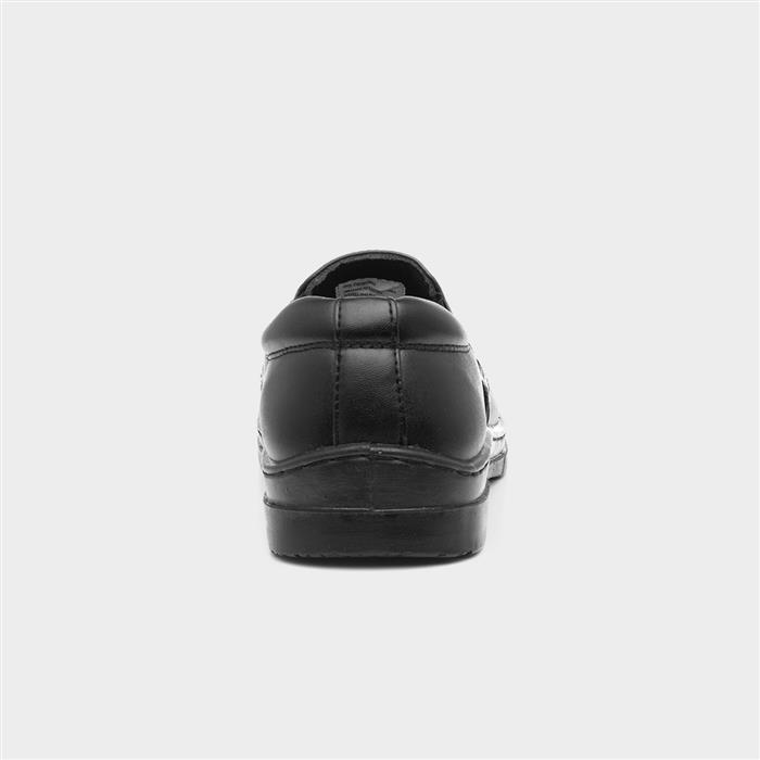 Mens Black Side Twin Gusset Slip On Shoe