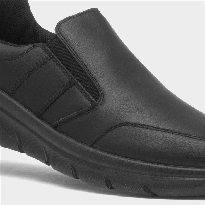 Mens Black Slip On Shoes