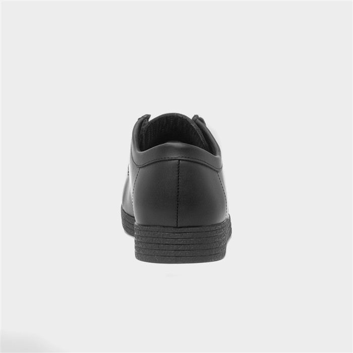 Unisex Wallabee Black Coated Leather Shoe