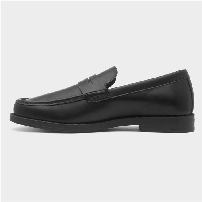 Mens Black Slip On Loafer Shoe
