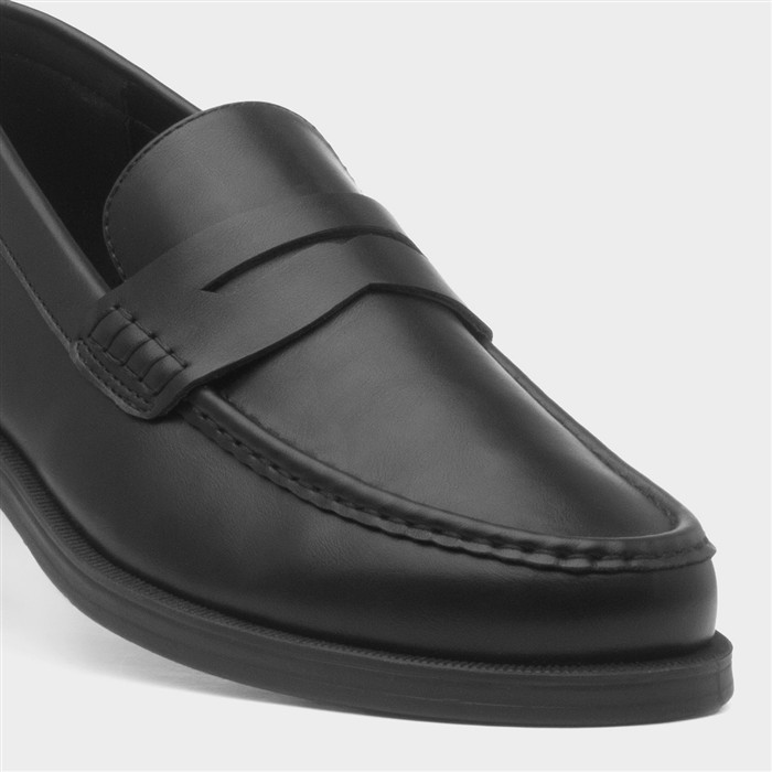 Mens Black Slip On Loafer Shoe