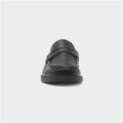 Mens Black Slip On Loafer Shoe