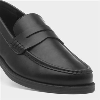 Mens Black Slip On Loafer Shoe