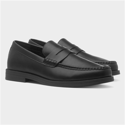 Mens Black Slip On Loafer Shoe