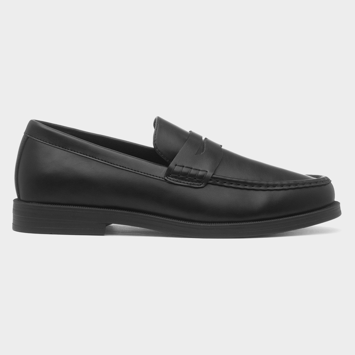 Mens Black Slip On Loafer Shoe