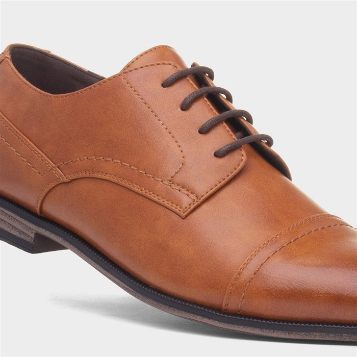 Mens Tan Formal Lace Up Shoe