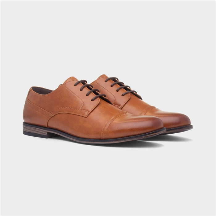 Mens Tan Formal Lace Up Shoe