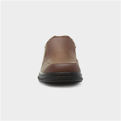 Mens Brown Slip On Shoe