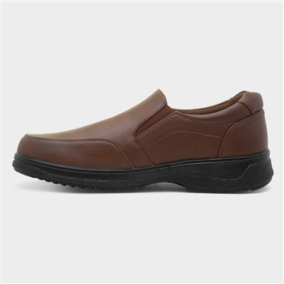 Mens Brown Slip On Shoe