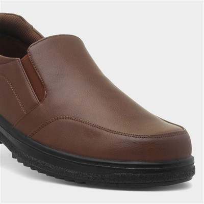 Mens Brown Slip On Shoe
