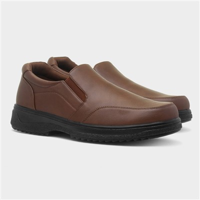Mens Brown Slip On Shoe