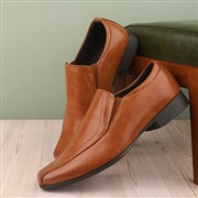 Beckett Mens Tan Formal Slip On Square Toe Shoe (Click For Details)