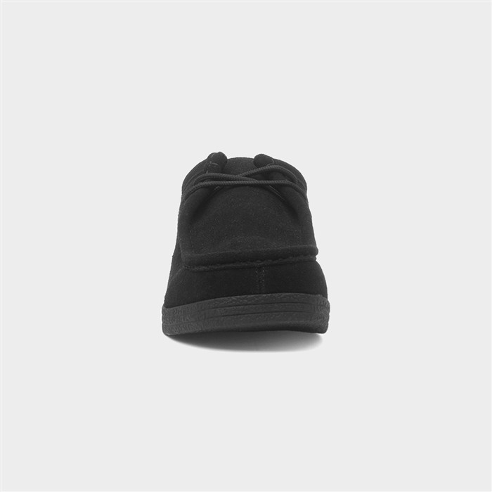 Mens Wallabee Black Suede Lace Up Shoe