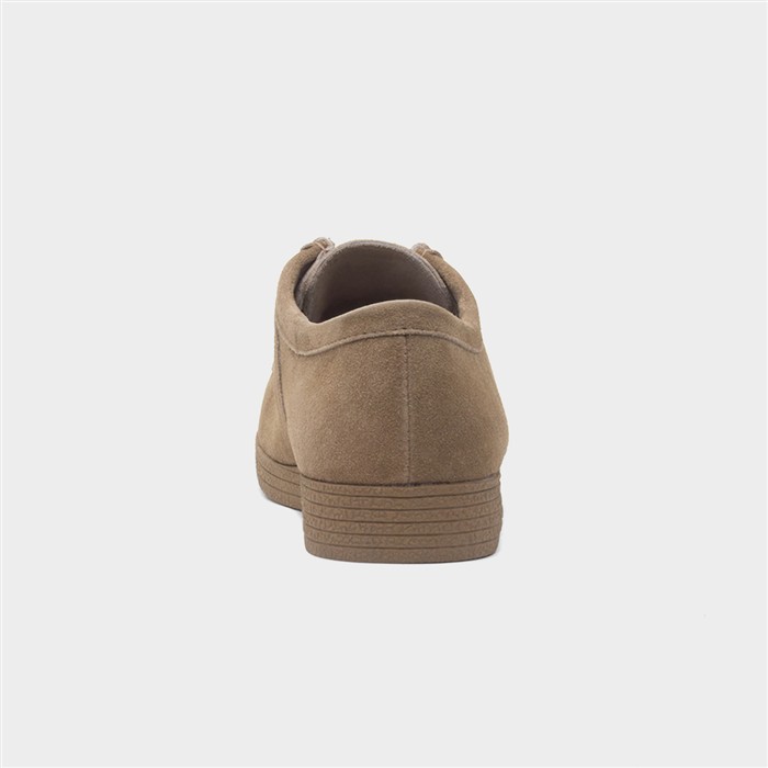 Mens Ecru Wallabee Suede Lace Up Shoe