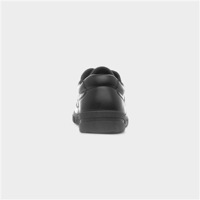 Mens Black Lace Up Flat Shoe