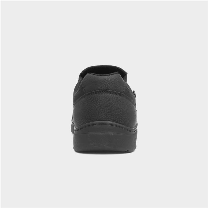 Roland Mens Black Slip On Shoe