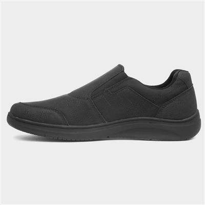 Roland Mens Black Slip On Shoe