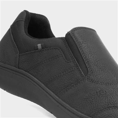 Roland Mens Black Slip On Shoe