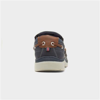 Harlan Mens Navy Boat Shoes