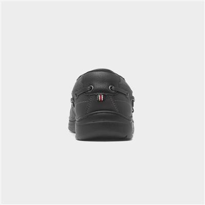 Harlan Mens Black Boat Shoe