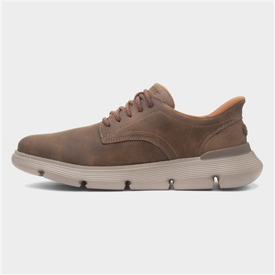 Slip Ins Garza Mens Brown Leather Shoe