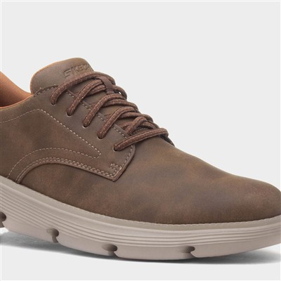 Slip Ins Garza Mens Brown Leather Shoe