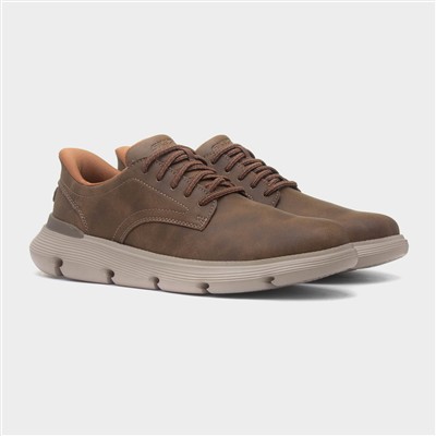 Slip Ins Garza Mens Brown Leather Shoe